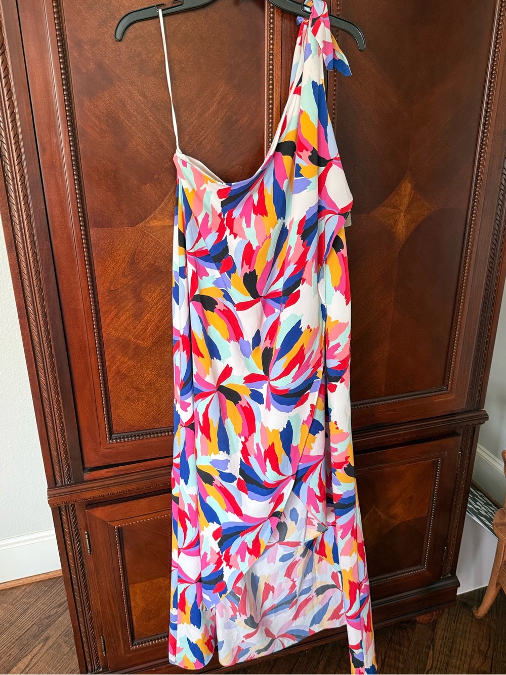 CROSBY by Mollie Burch Multicolor One-Shoulder Floral Slip Dress